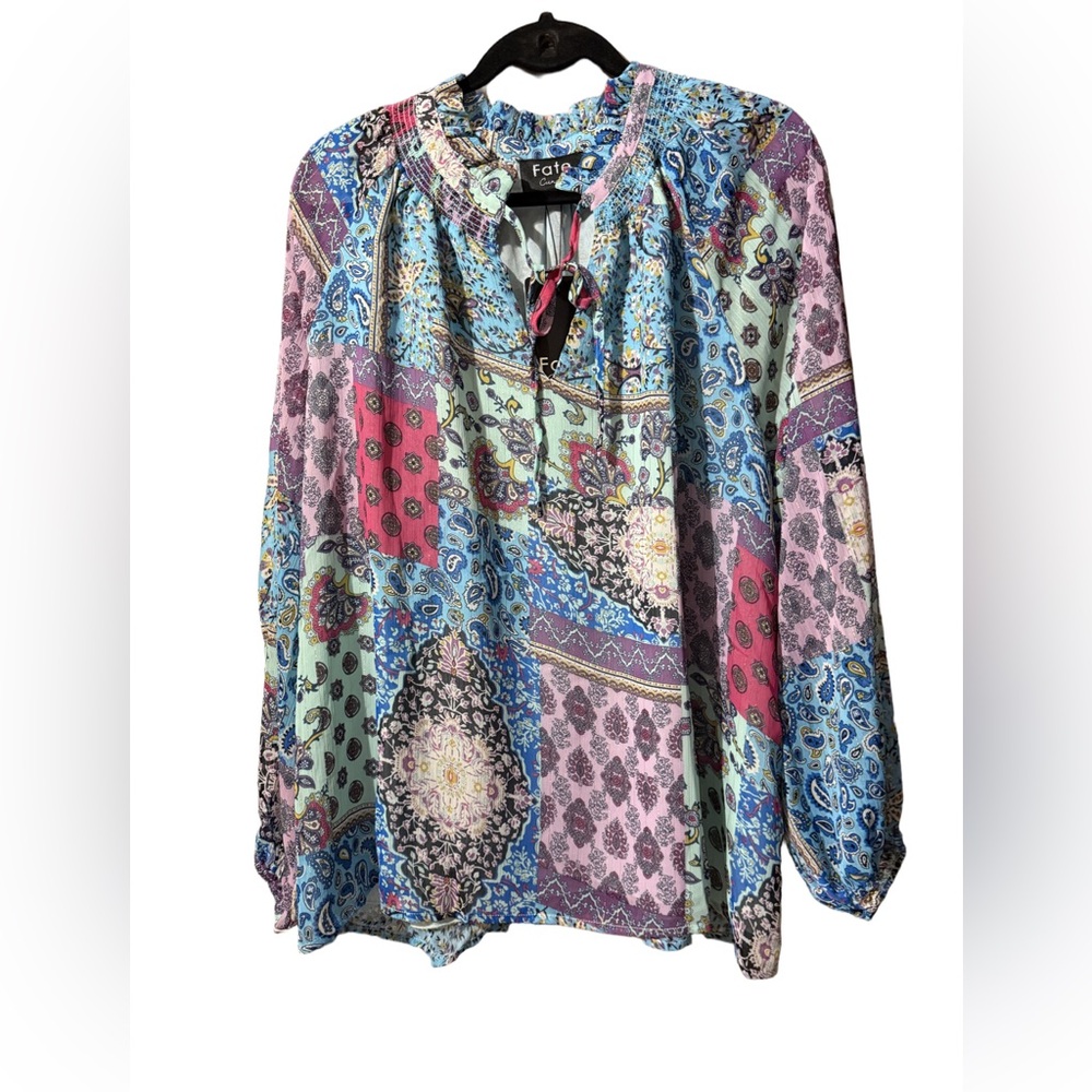 Floral Patchwork Blouse - Multicolor NWT - image 8